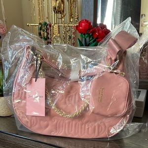 Juicy Couture Taffy Quilted Half Moon Crossbody Bag